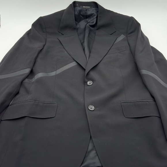 Versace Suit Jacket Size 50R IT 40 US Mens BLK Classic Dress Blazer 2 Button - Picture 1 of 16